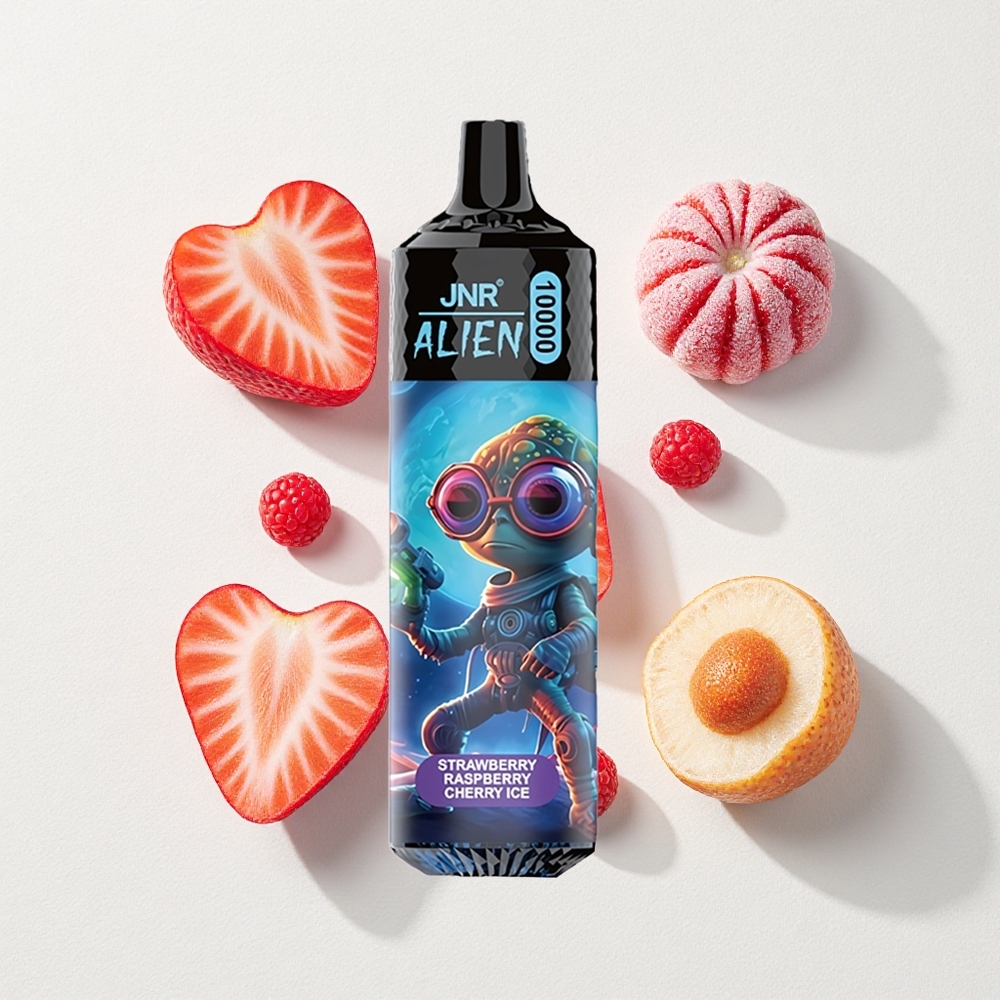 JNR Alien 10000 Puffs Strawberry Raspberry Cherry Ice LED (RGB) lights Type-C