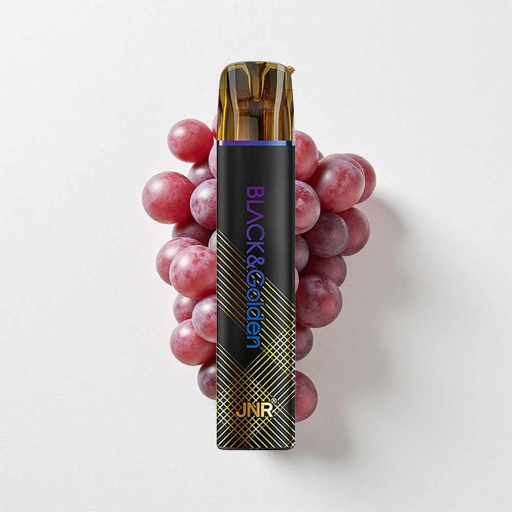 JNR Black&Golden 800 Puffs Disposable Vape Grape Ice 2% Nicotine