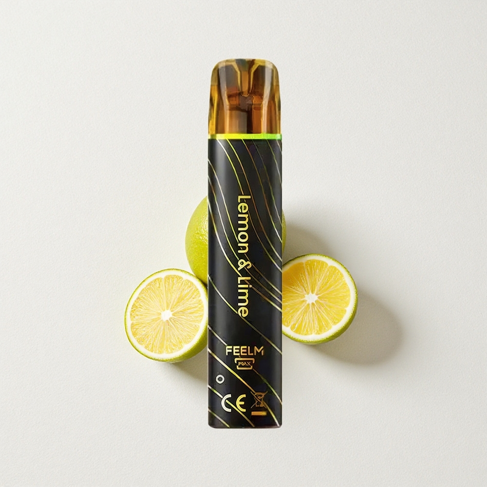 JNR Black&Golden 800 Puffs Disposable Vape Lemon & Lime 550mAh Battery Capacity