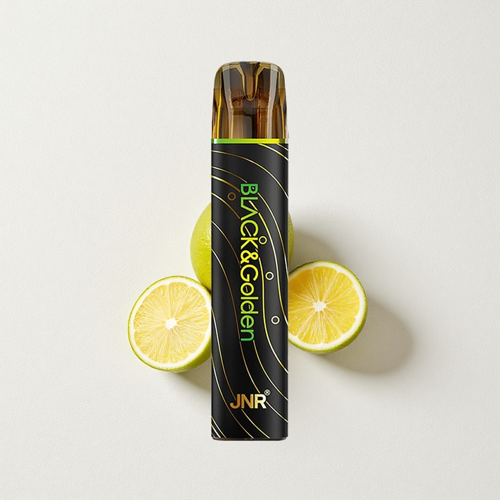 JNR Black&Golden 800 Puffs Disposable Vape Lemon & Lime 550mAh Battery Capacity