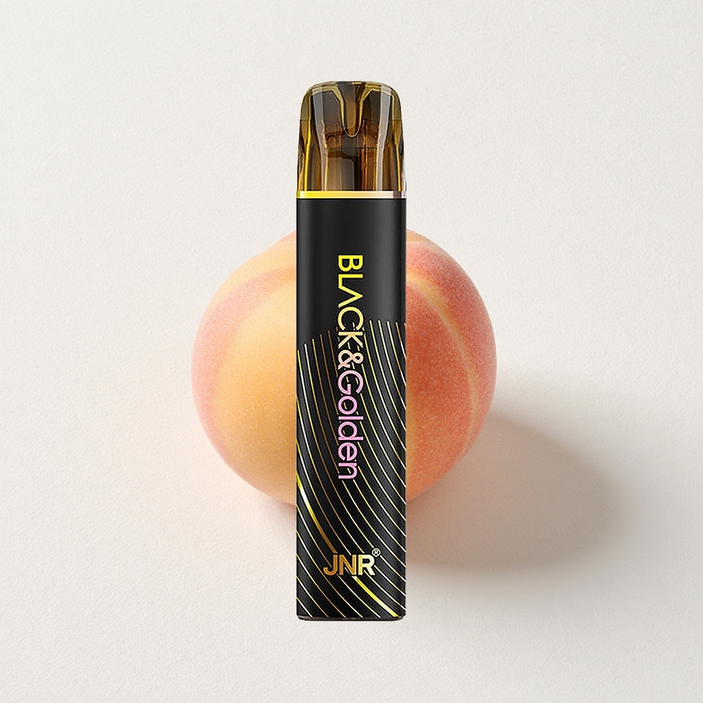 JNR Black&Golden 800 Puffs Disposable Vape Peach Mango 550mAh Battery Capacity