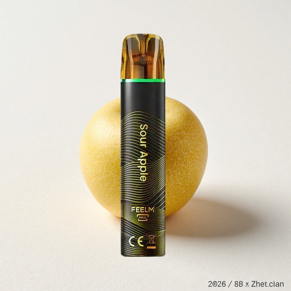 JNR Black&Golden 800 Puffs Disposable Vape Sour Apple 550mAh Battery Capacity 2ml
