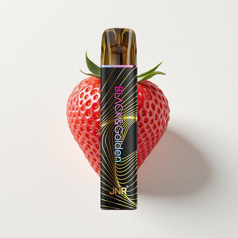 JNR Black&Golden 800 Puffs Disposable Vape Strawberry Ice 550mAh Battery Capacity