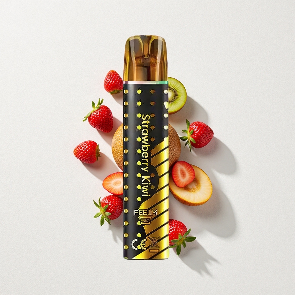 JNR Black&Golden 800 Puffs Disposable Vape Strawberry Kiwi 550mAh Battery Capacity 2% Nicotine