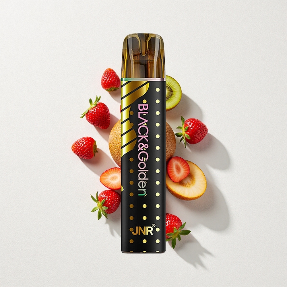 JNR Black&Golden 800 Puffs Disposable Vape Strawberry Kiwi 550mAh Battery Capacity 2% Nicotine