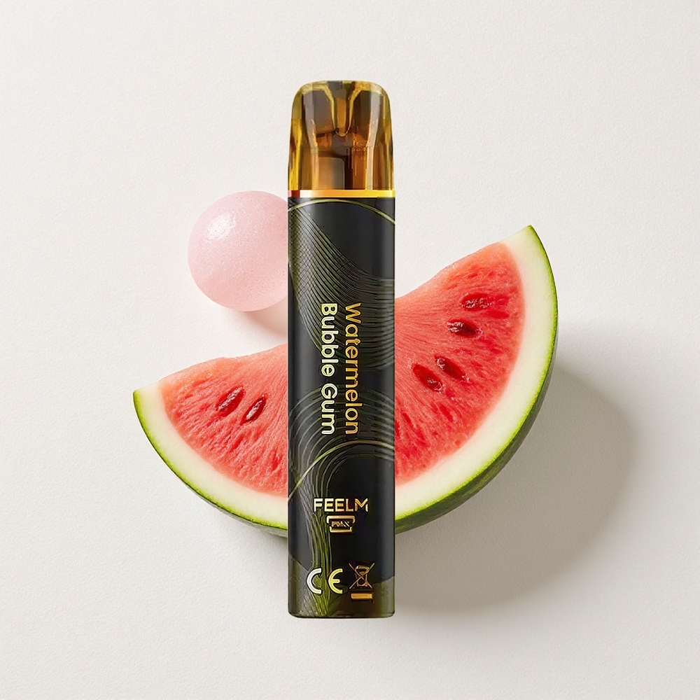 JNR Black&Golden 800 Puffs Disposable Vape Watermelon Bubble Gum 550mAh Battery Capacity 2mL E-Liquid Capacity