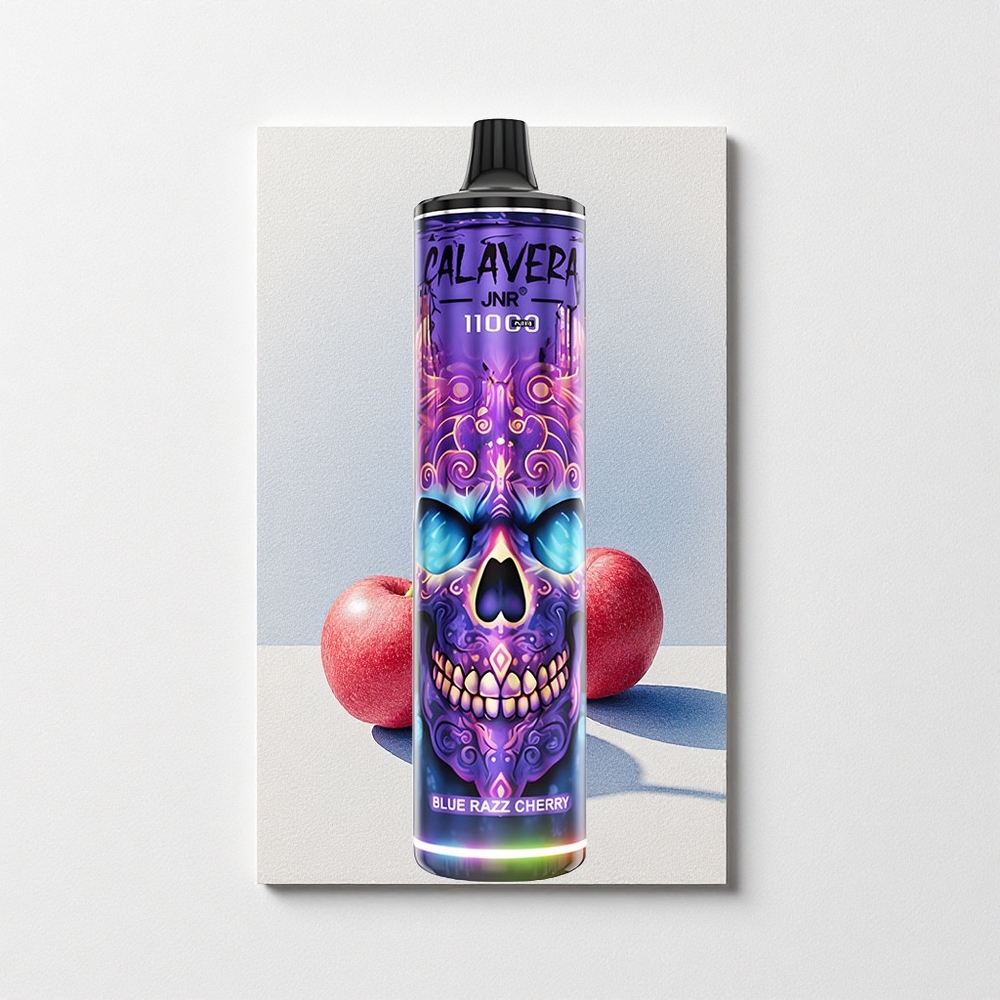 JNR Calavera 11000 Puffs Disposable Vape Blue Razz Cherry 850mAh Battery Capacity Type-C