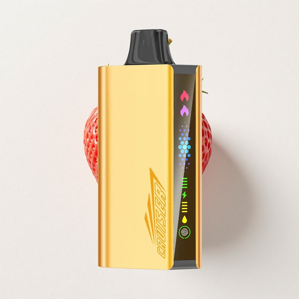 JNR Cruiser 12000 Puffs Dual Mesh Coil Strawberry Animation Display