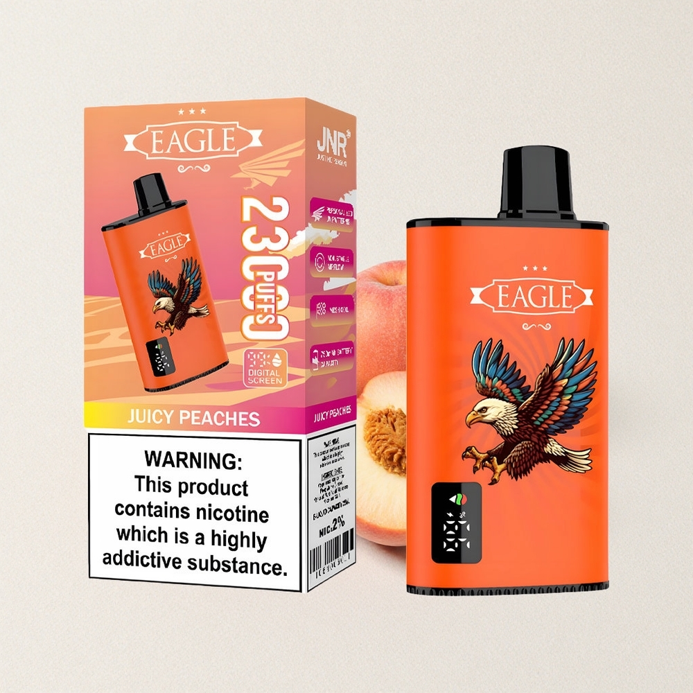 JNR EAGLE Smart 23000 Puffs Digital Airflow Juicy Peaches