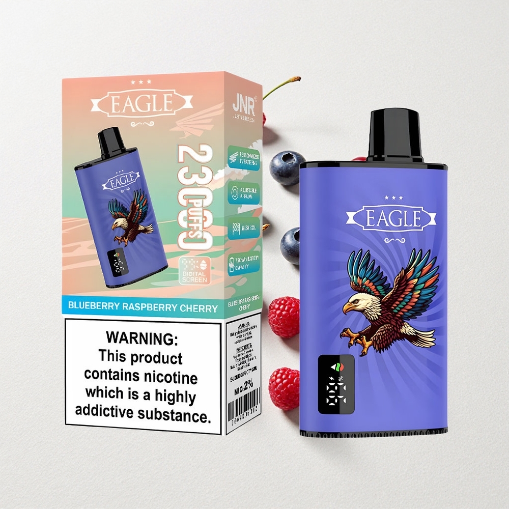 JNR EAGLE Smart 23000 Puffs Digital Mesh Blueberry Raspberry Cherry