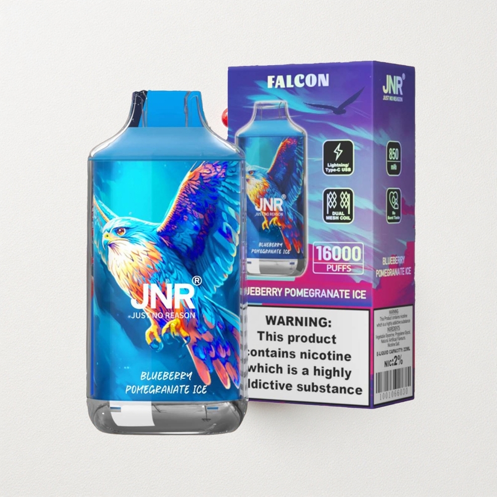 JNR Falcon 16000 Puffs 22mL E-Liquid Capacity Dual Mesh Coil Blueberry Pomegranate Ice