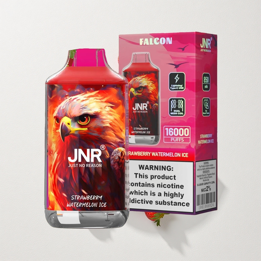 JNR Falcon 16000 Puffs 850mAh Battery Capacity Dual Mesh Coil Strawberry Watermelon Ice