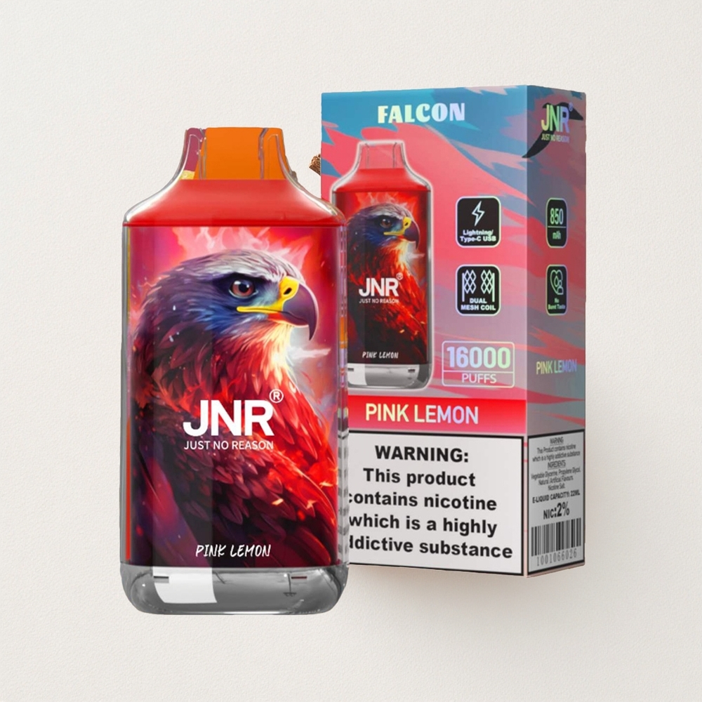 JNR Falcon 16000 Puffs Dual Mesh Coil 22mL E-Liquid Capacity Pink Lemon