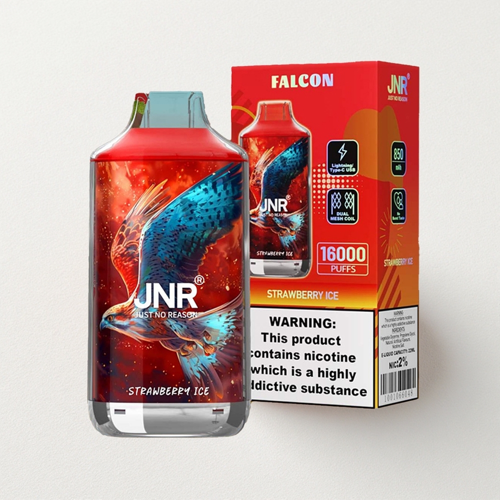 JNR Falcon 16000 Puffs Dual Mesh Coil 22mL E-Liquid Capacity Strawberry Ice