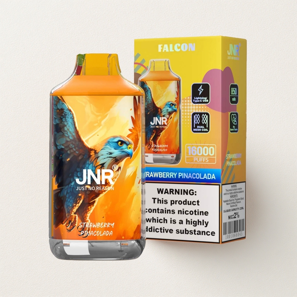 JNR Falcon 16000 Puffs Dual Mesh Coil 22mL E-Liquid Capacity Strawberry Pina Colada