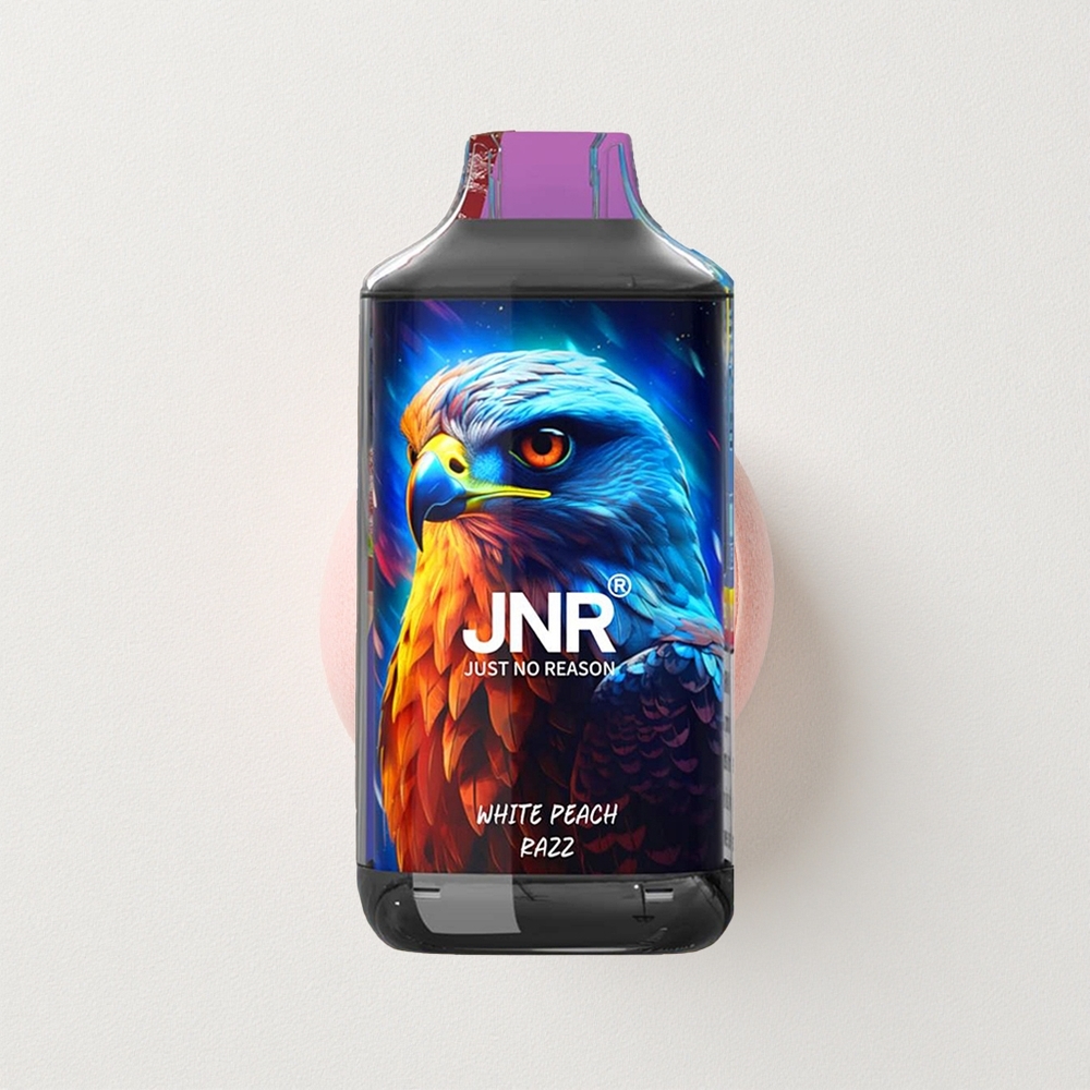 JNR Falcon 16000 Puffs Dual Mesh Coil 22mL E-Liquid Capacity White Peach Razz