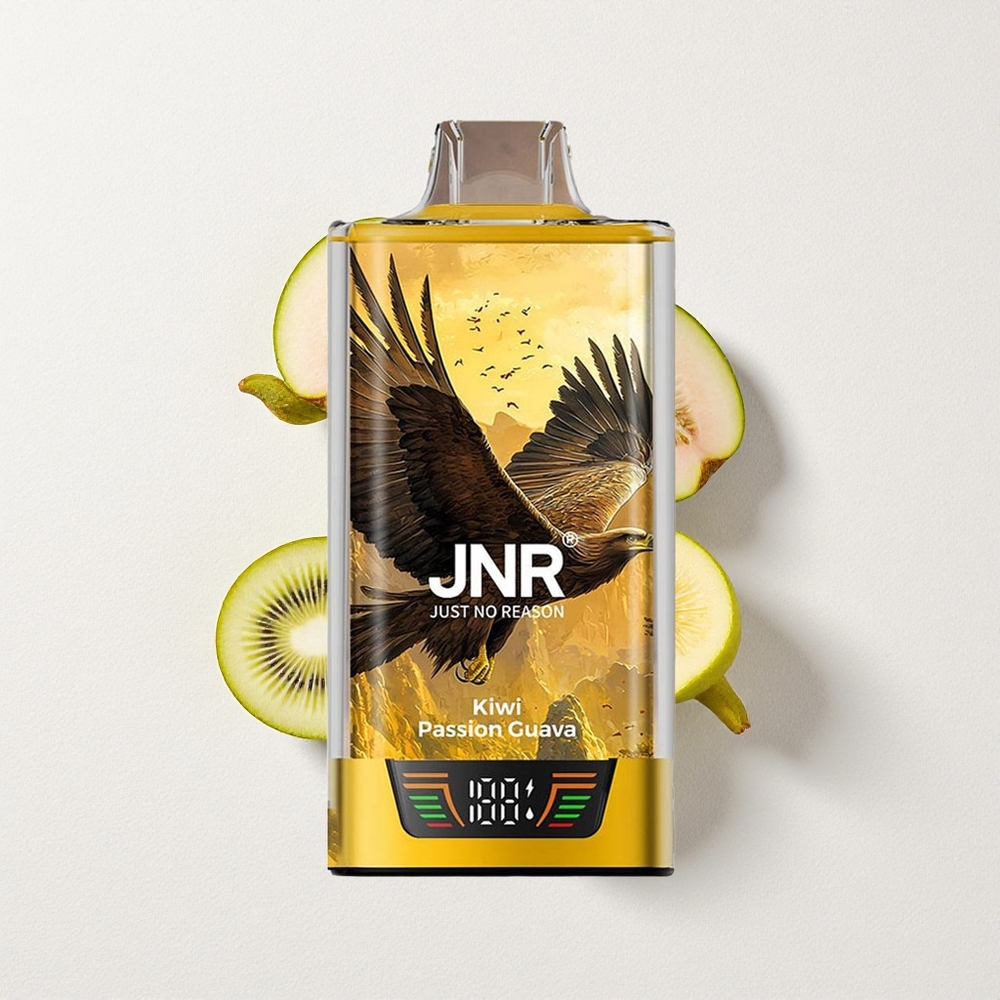 JNR Falcon Pro 28000 Disposable Vape Kiwi Passion Guava 30mL E-Liquid Capacity 950mAh Battery Capacity Dual Mesh Coil