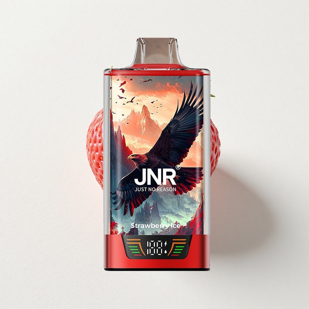 JNR Falcon Pro 28000 Disposable Vape Strawberry Ice Dual Mesh Coil USB-C