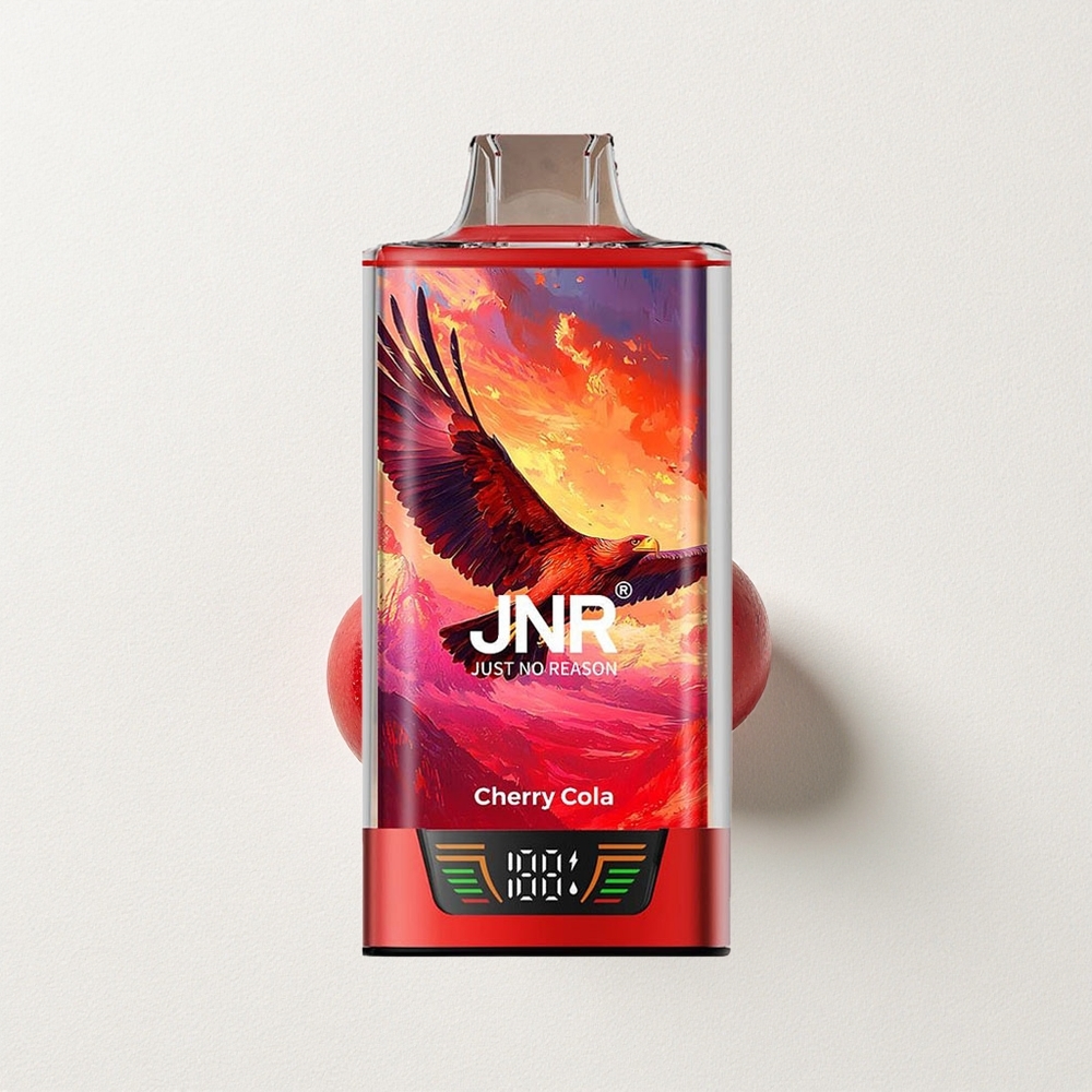 JNR Falcon Pro 28000 Dual Mesh Coil Cherry Cola Smart Display