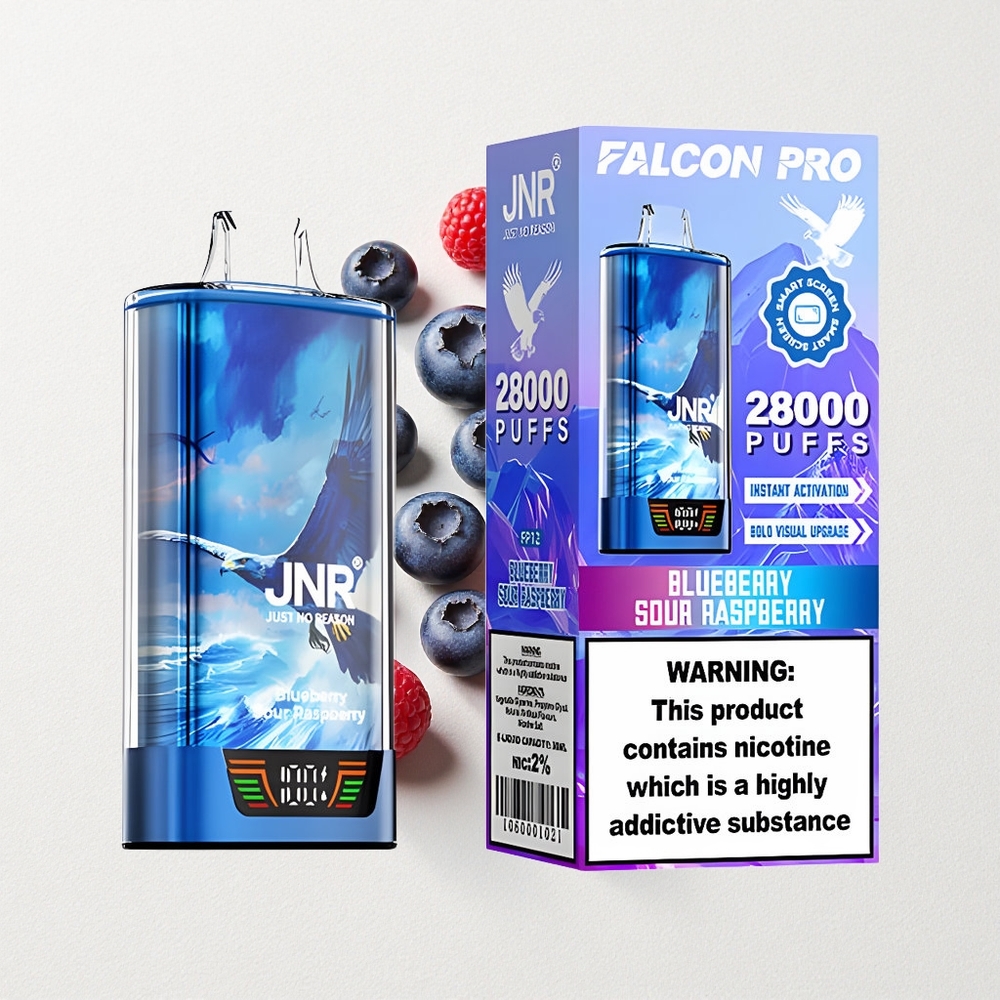JNR Falcon Pro 28000 MTL Mesh 30mL E-Liquid Capacity Blueberry Sour Raspberry