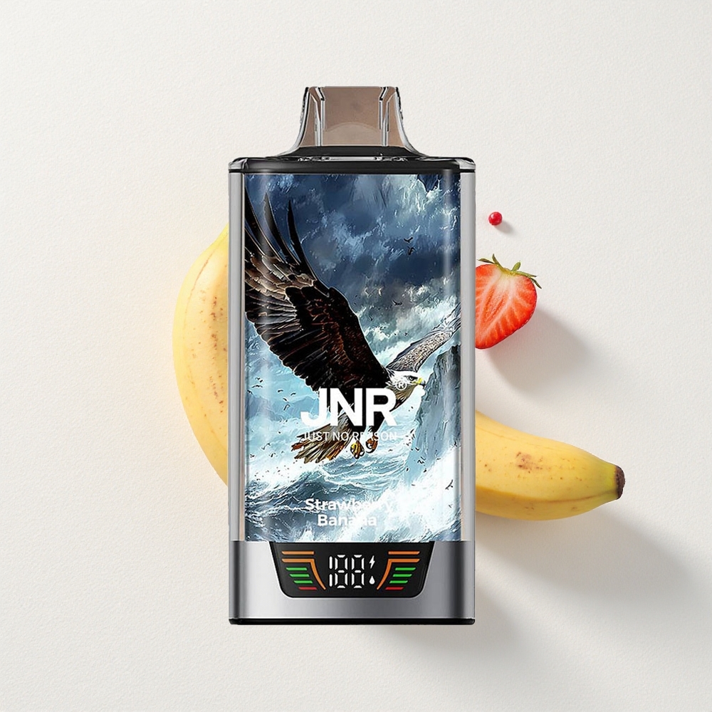 JNR Falcon Pro 28000 Strawberry Banana 30mL E-Liquid Capacity Dual Mesh Coil