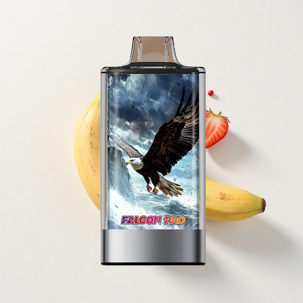 JNR Falcon Pro 28000 Strawberry Banana 30mL E-Liquid Capacity Dual Mesh Coil