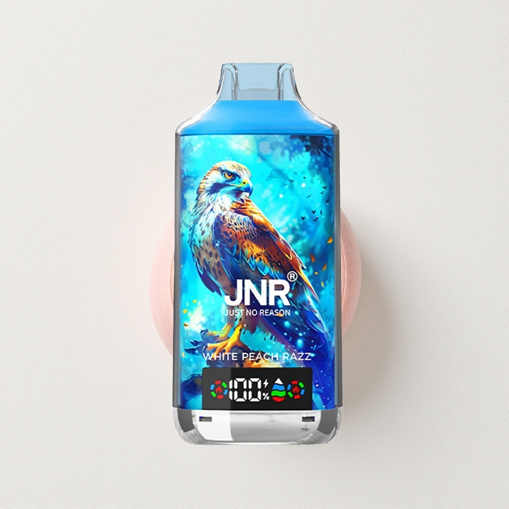JNR Falcon X 18000 Puffs Dual Mesh Coil 24mL E-Liquid Capacity White Peach Razz