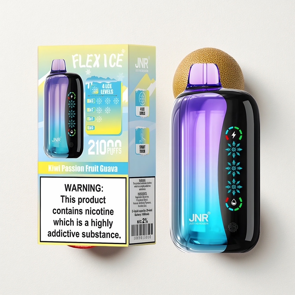 JNR Flex Ice 21000 Puffs Adjustable Airflow Kiwi Passion Fruit Guava