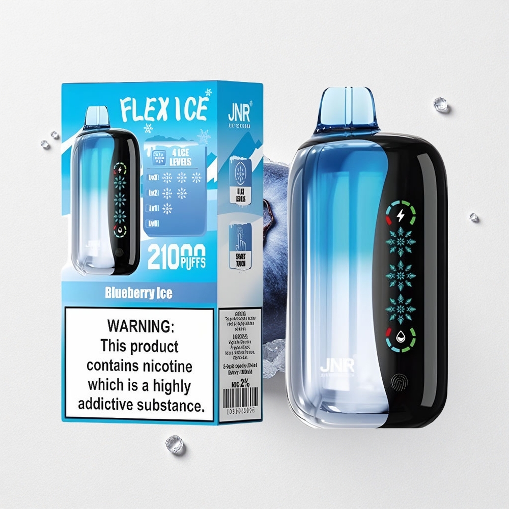 JNR Flex Ice 21000 Puffs Disposable Vape Blueberry Ice with Adjustable Airflow & Type-C Charging