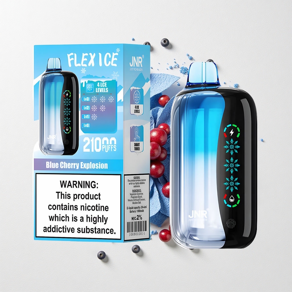 JNR Flex Ice 21000 Puffs Dual Mesh Coil Blue Cherry Explosion