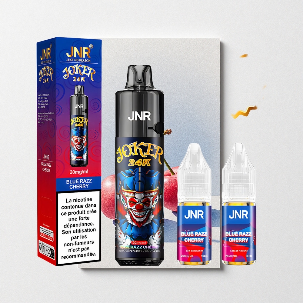 JNR Joker 24K Blue Razz Cherry Refillable 800mAh Battery Capacity