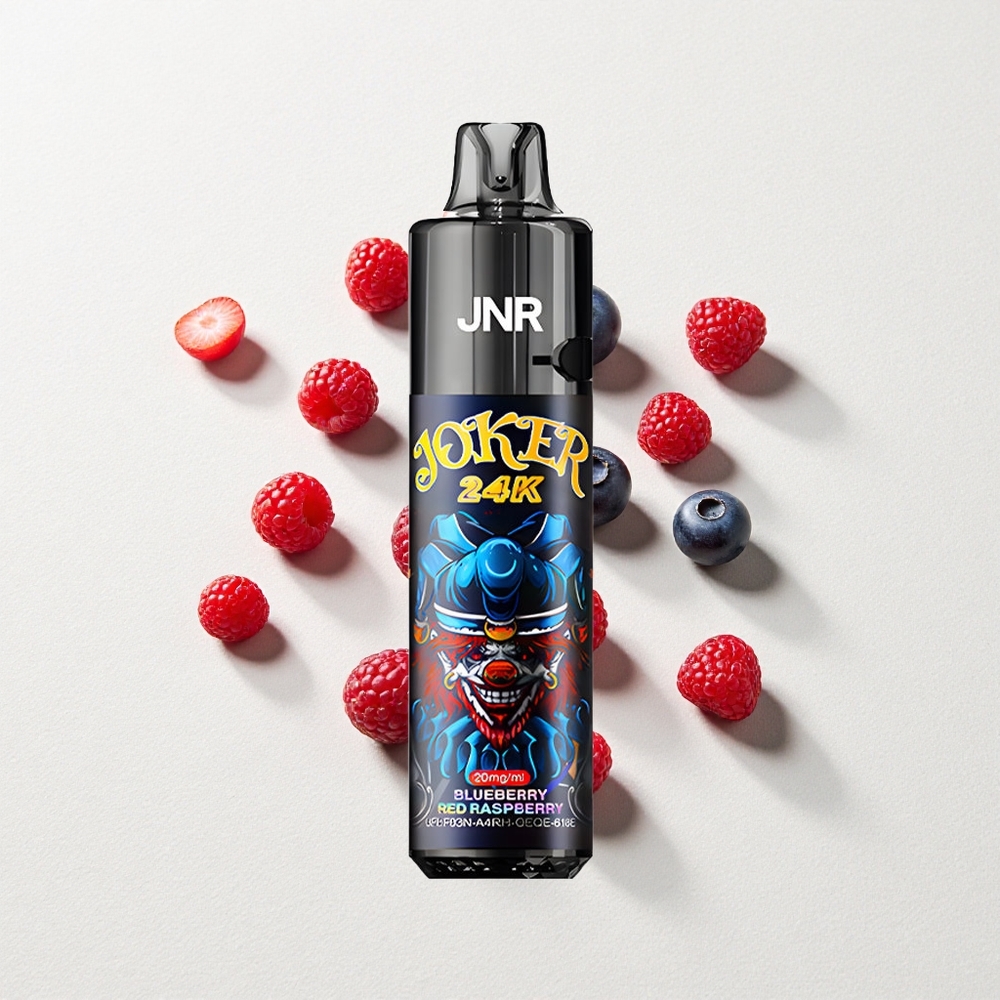 JNR Joker 24K Puffs Disposable Vape Blueberry Red Raspberry Refillable 800mAh Battery Capacity