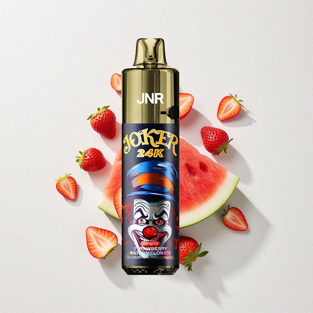 JNR Joker 24K Puffs Disposable Vape Strawberry Watermelon Ice with 800mAh Battery Capacity Battery & Type-C Charging