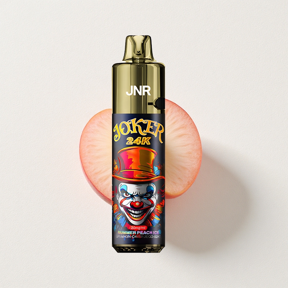 JNR Joker 24K Puffs Disposable Vape Summer Peach Ice 2% Nicotine 800mAh Battery Capacity