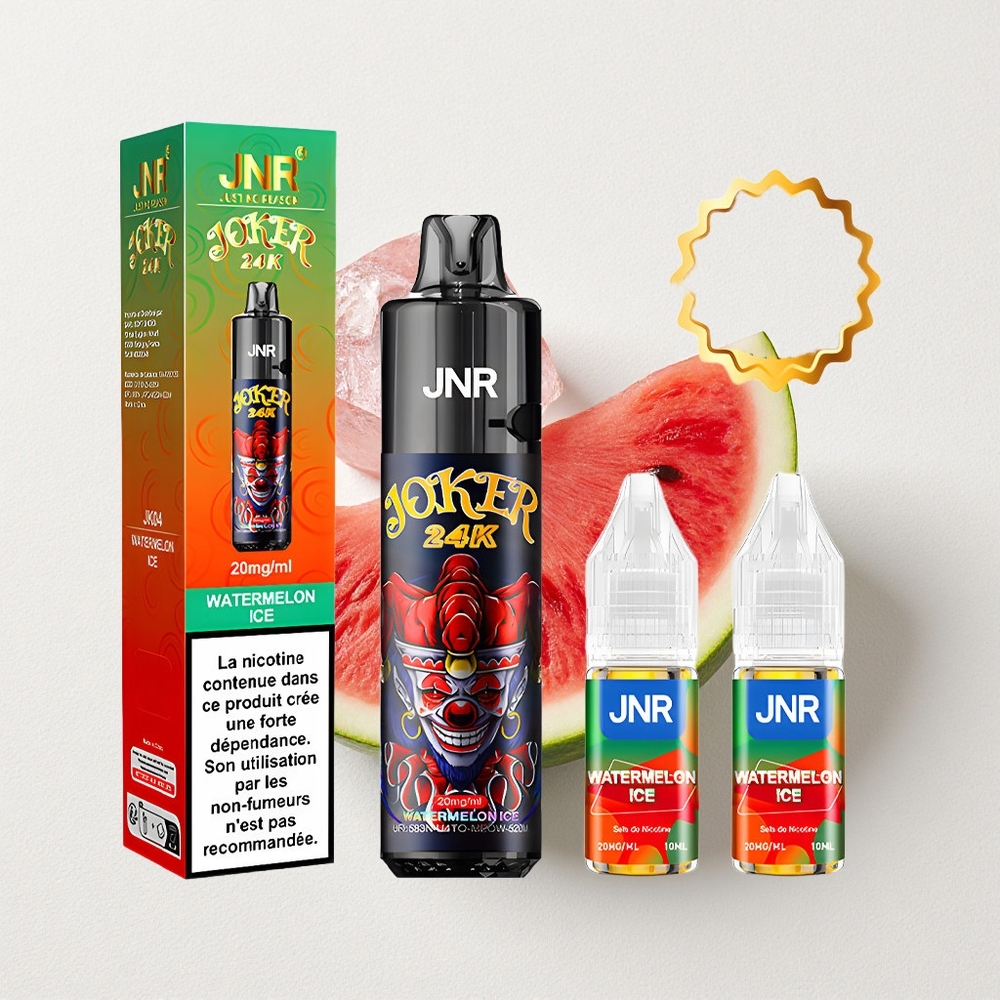 JNR Joker 24K Puffs Disposable Vape Watermelon Ice 800mAh Battery Capacity Type-C