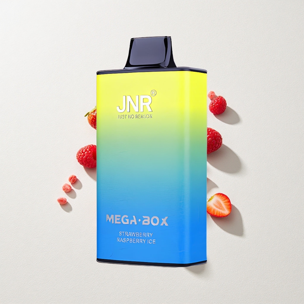 JNR Mega Box 25000 Puffs Disposable Vape Strawberry Raspberry Ice Dual Mesh Coil & Type-C