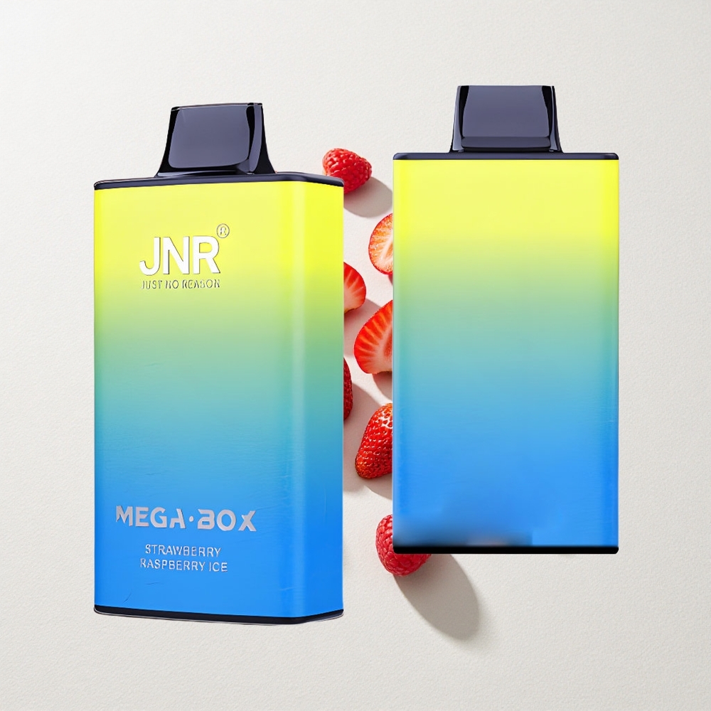JNR Mega Box 25000 Puffs Disposable Vape Strawberry Raspberry Ice Dual Mesh Coil & Type-C