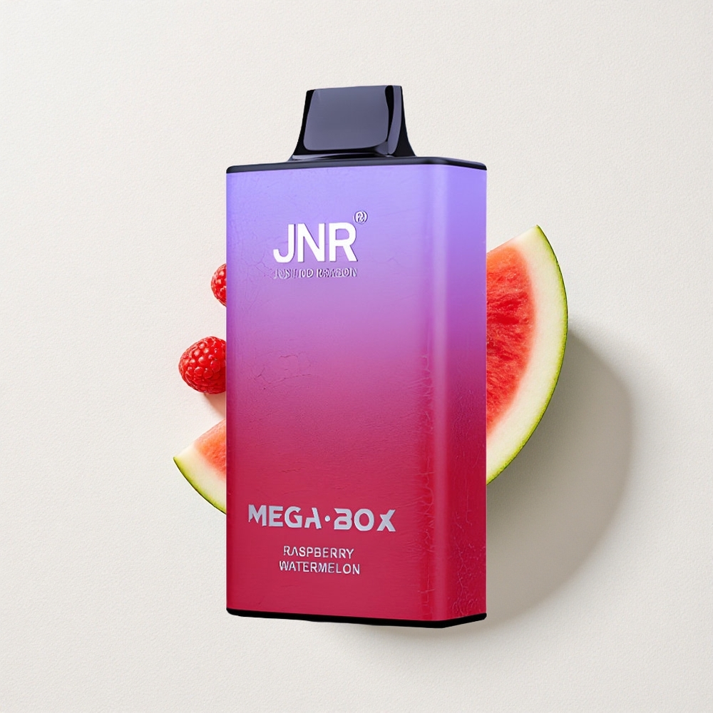 JNR Mega Box 25000 Puffs Dual Mesh Coil Raspberry Watermelon 30mL E-Liquid Capacity