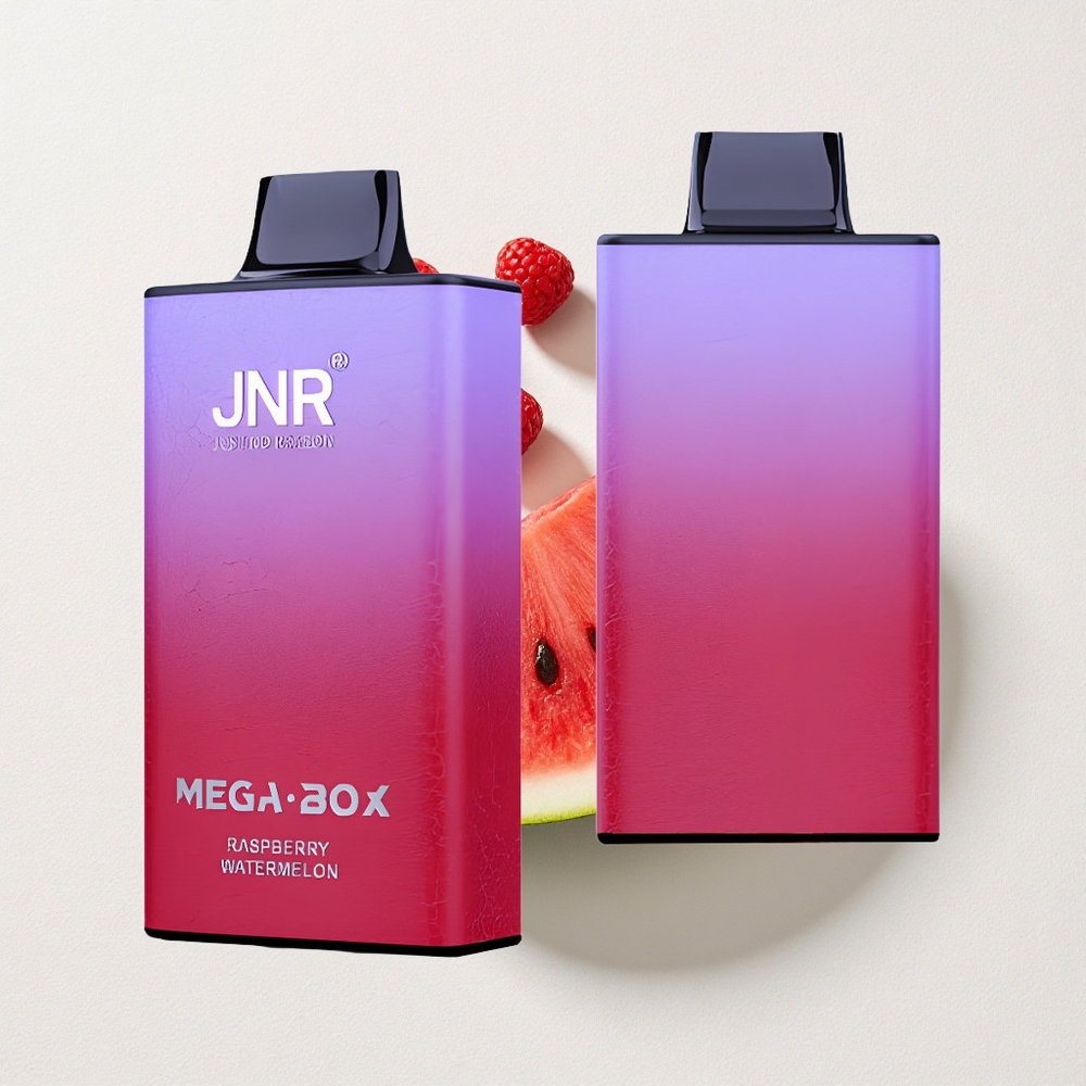 JNR Mega Box 25000 Puffs Dual Mesh Coil Raspberry Watermelon 30mL E-Liquid Capacity