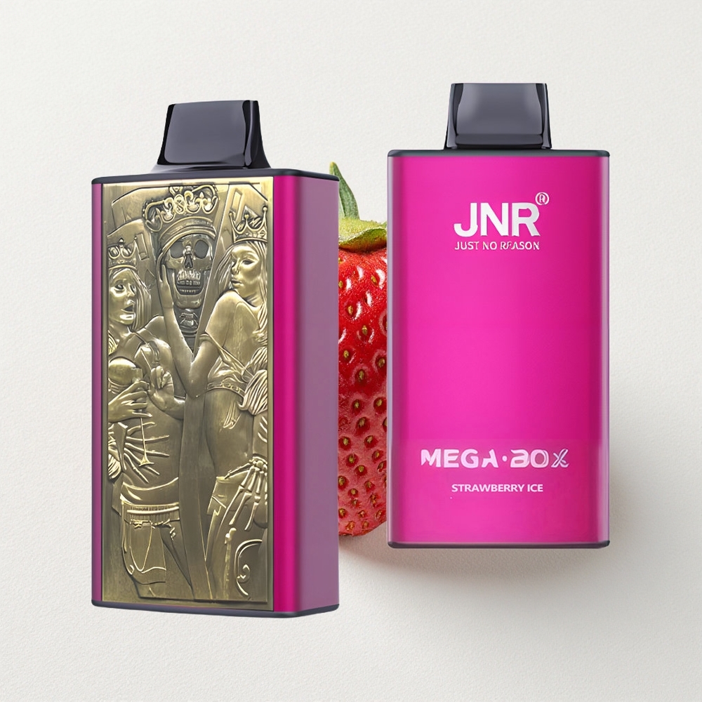 JNR Mega Box 25000 Puffs Dual Mesh Coil Strawberry Ice Disposable Vape