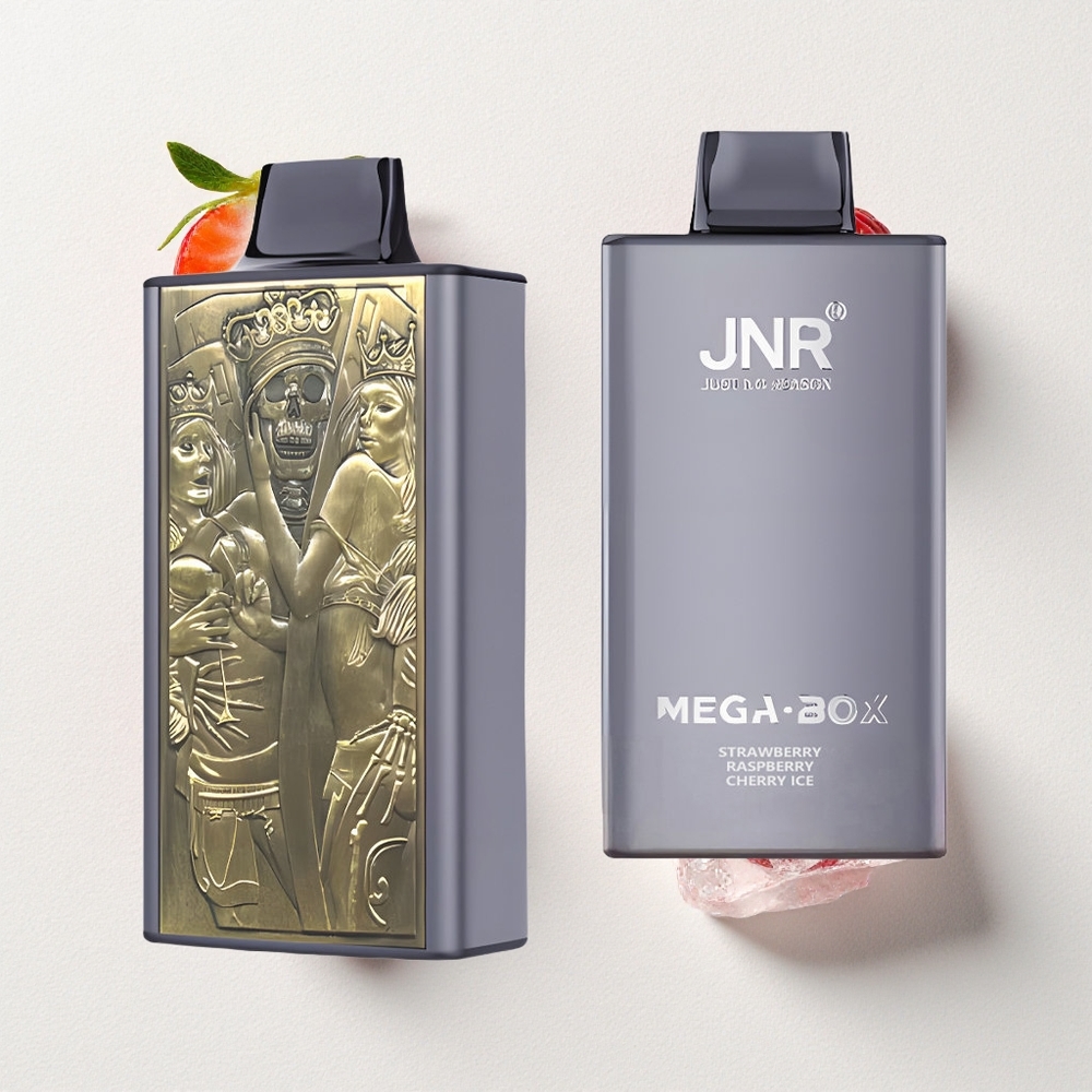 JNR Mega Box 25000 Puffs Dual Mesh Coil Strawberry Raspberry Cherry Ice