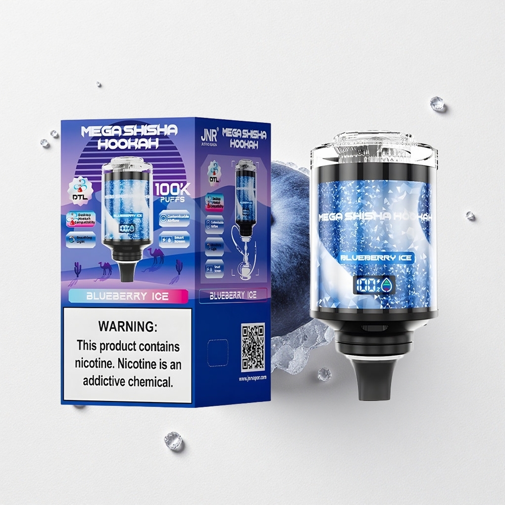 JNR Mega Shisha 100K Interactive Smart Screen Blueberry Ice