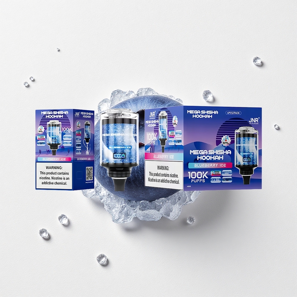 JNR Mega Shisha 100K Interactive Smart Screen Blueberry Ice