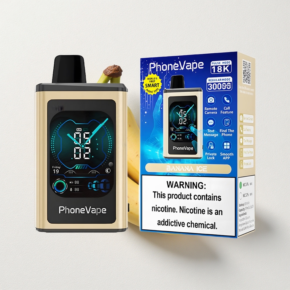 JNR PhoneVape 30000 Turbo Banana Ice with App Control