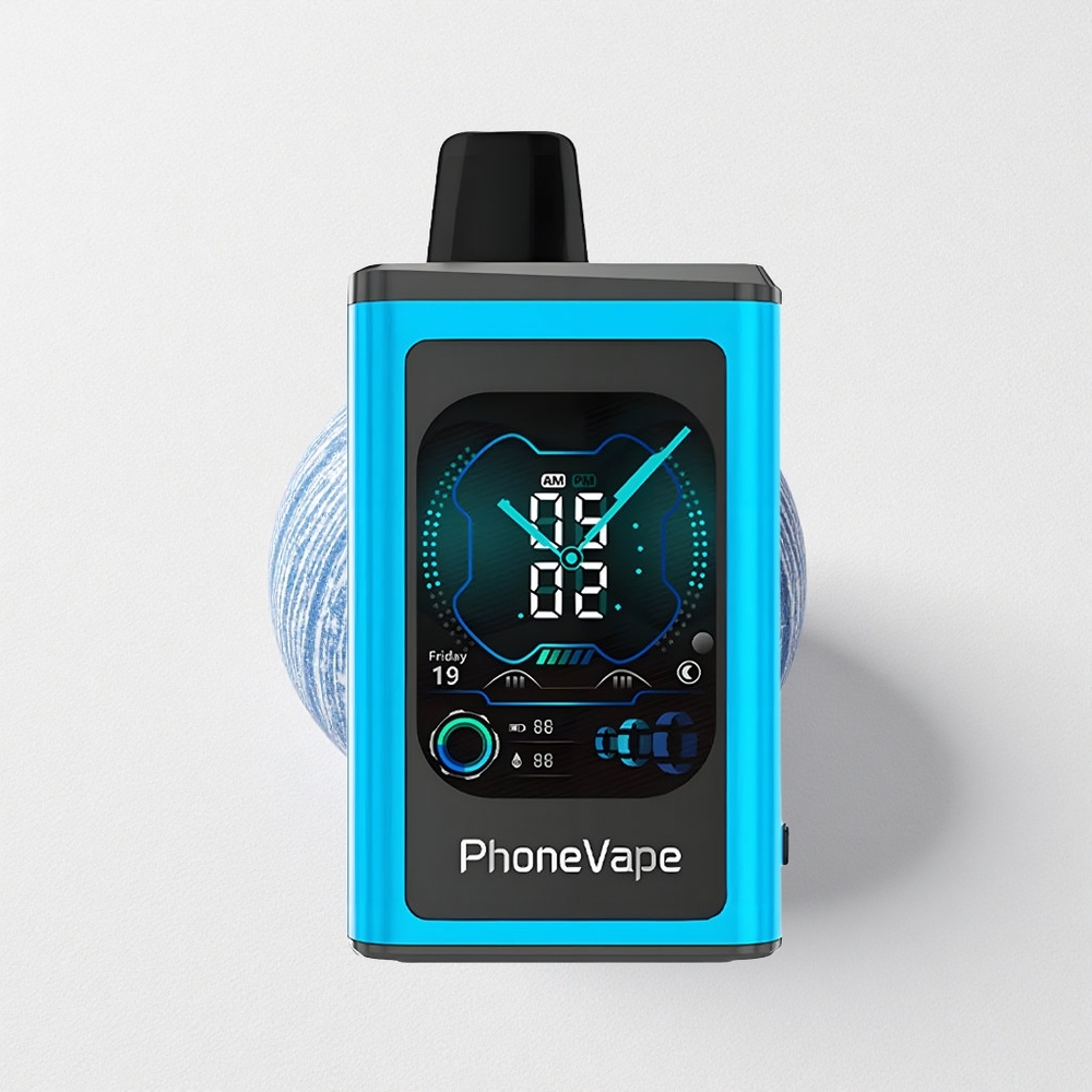 JNR PhoneVape 30000 puffs Disposable Vape Blue Razz Ice Turbo Display