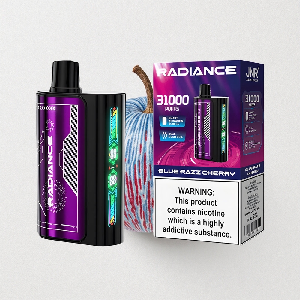 Jnr Radiance 31000 Puffs Dual Mesh Coil Blue Razz Cherry Rechargeable