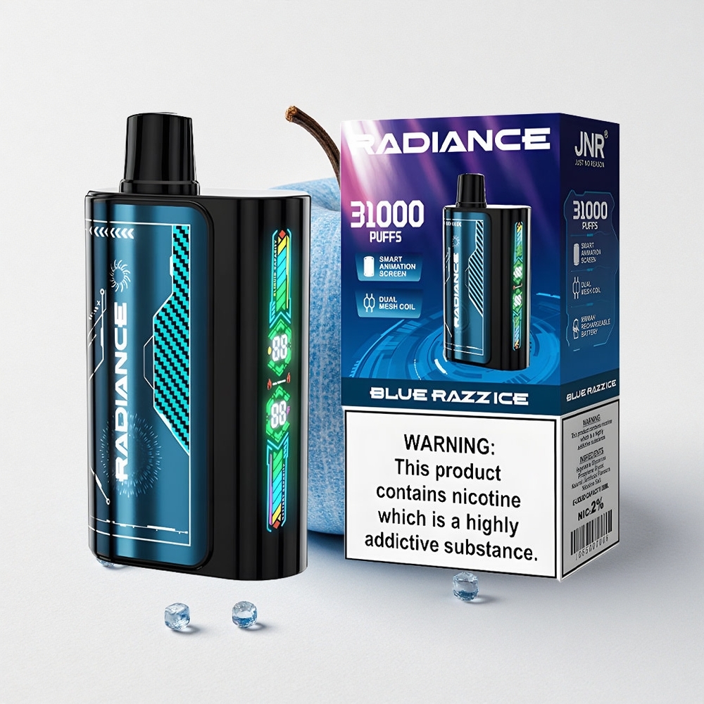 Jnr Radiance 31000 Puffs Dual Mesh Coil Blue Razz Ice Rechargeable