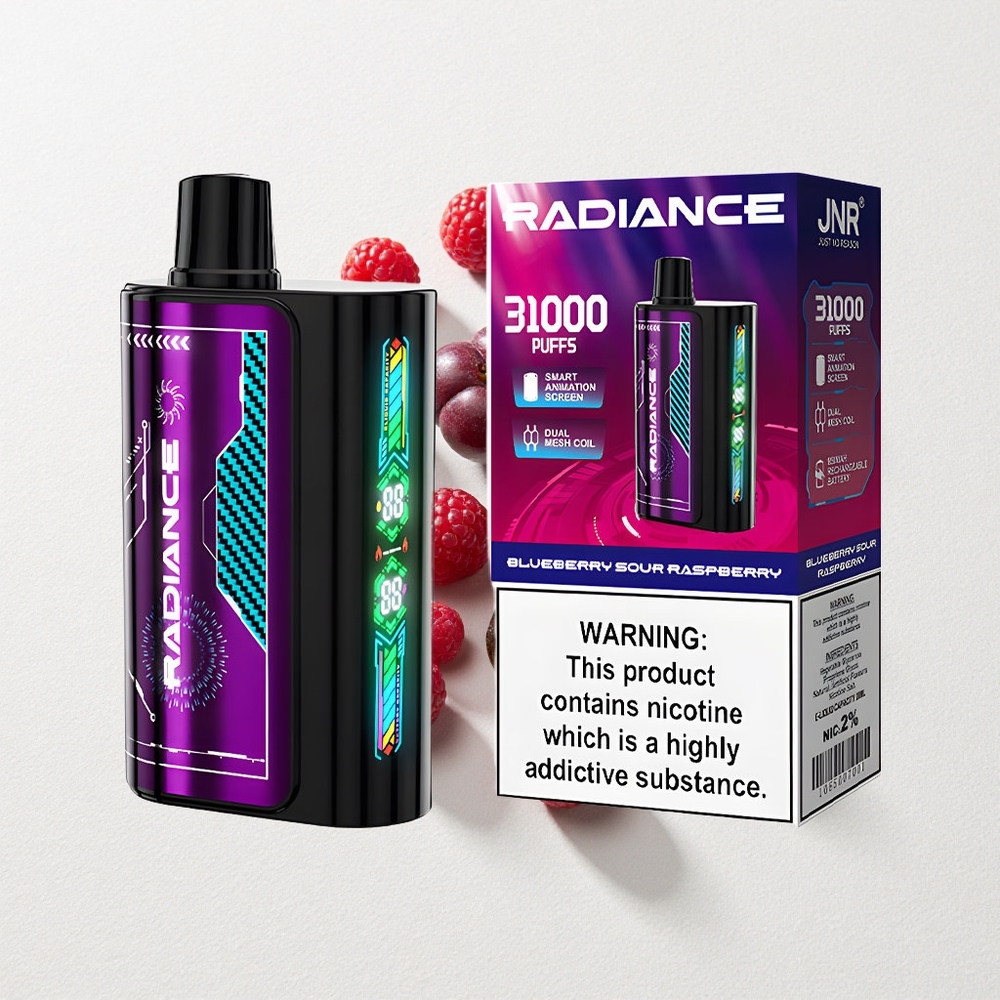 Jnr Radiance 31000 Puffs Dual Mesh Coil Blueberry Sour Raspberry Rechargeable