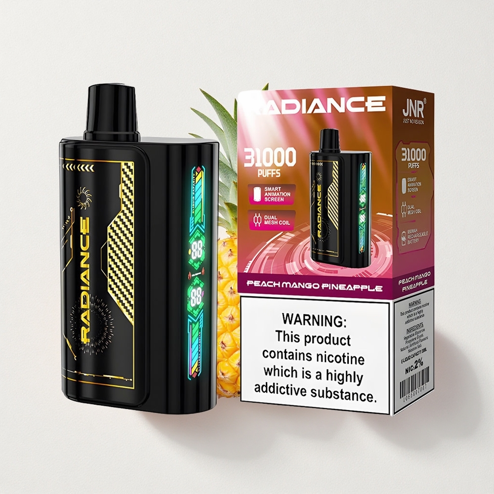 Jnr Radiance 31000 Puffs Dual Mesh Coil Peach Mango Pineapple Rechargeable