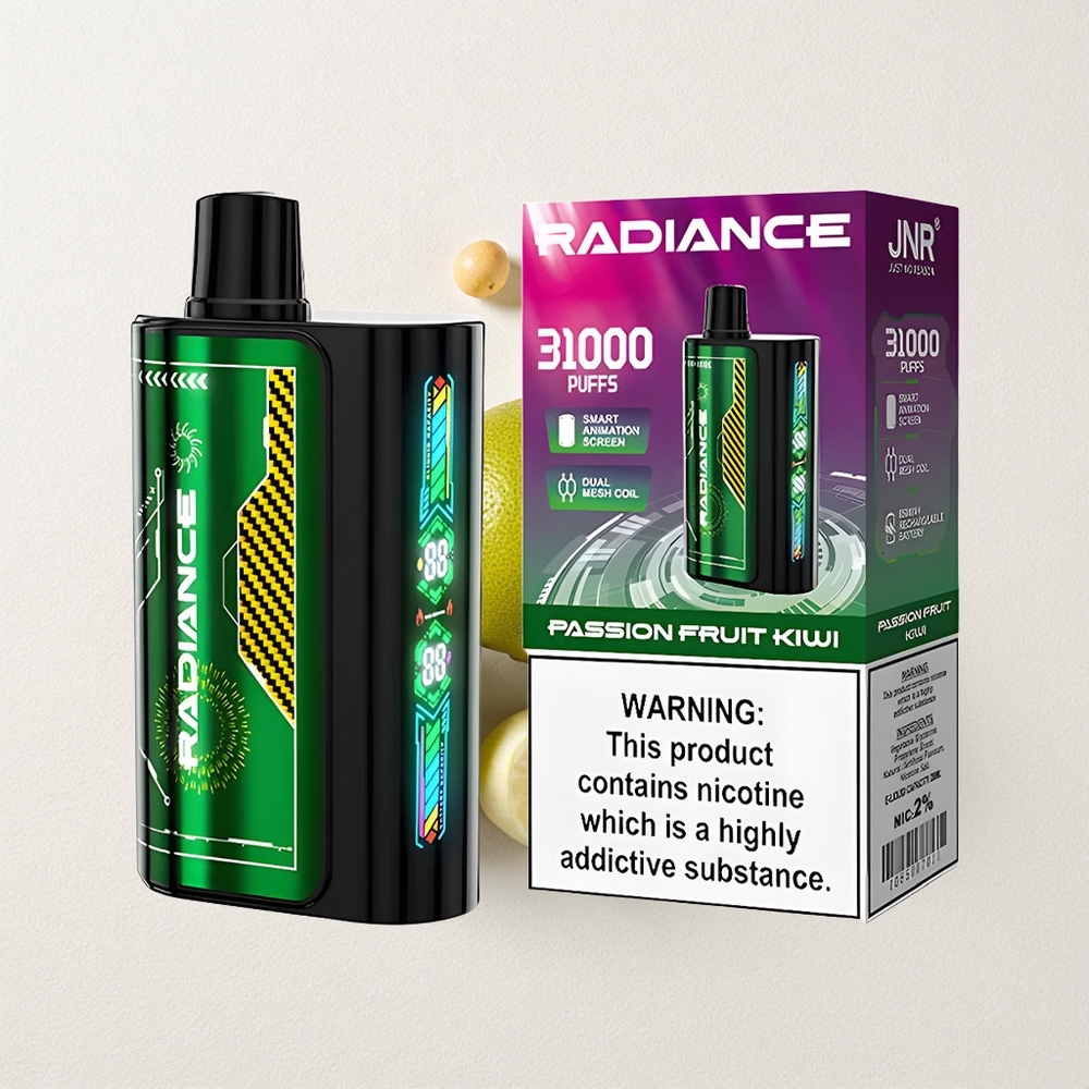 Jnr Radiance 31000 Puffs Dual Mesh Coil Smart Screen Passion Fruit Kiwi